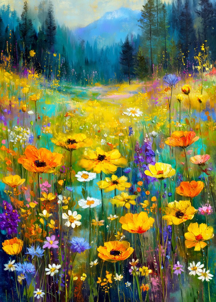 La sérénité de la montagne aux fleurs sauvages - Justyna Jaszke
