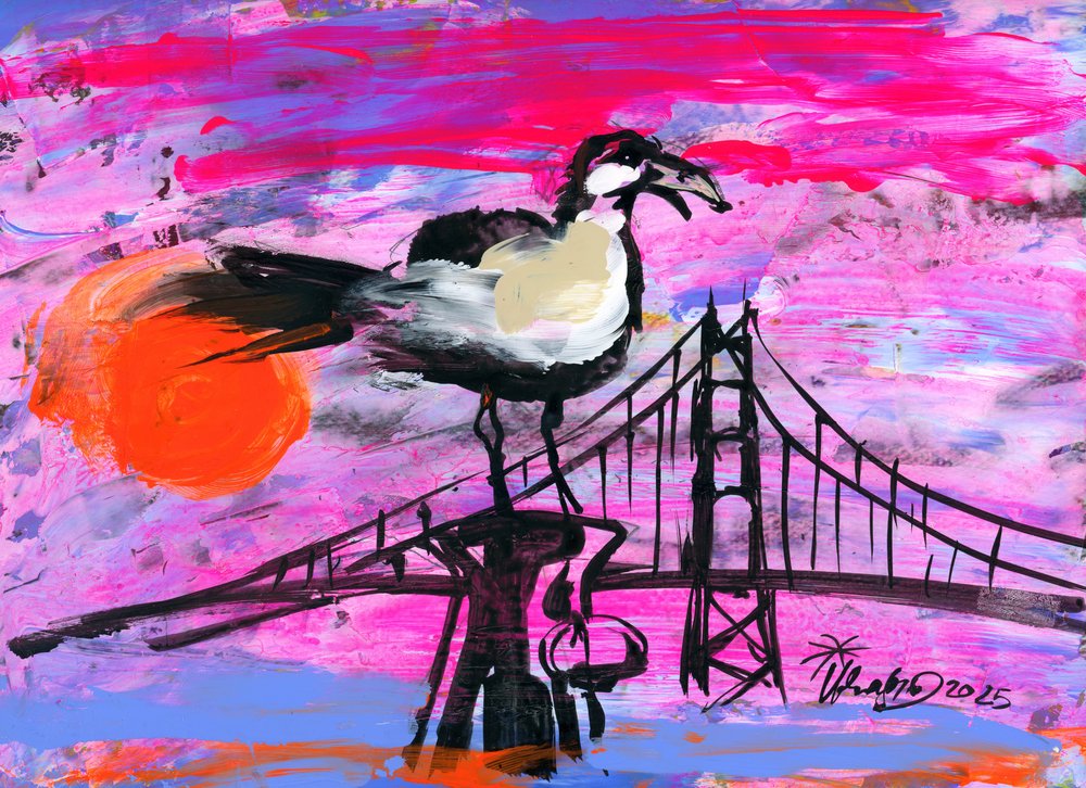Ibis du Golden Gate au coucher du soleil - Kanat Ibragimov