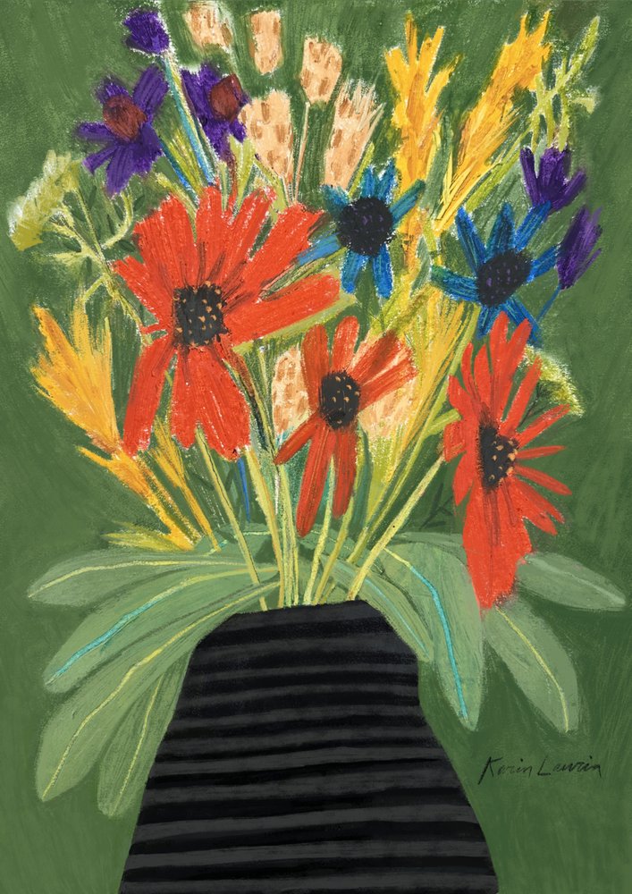 Bouquet floral éclatant - Karin Lauria