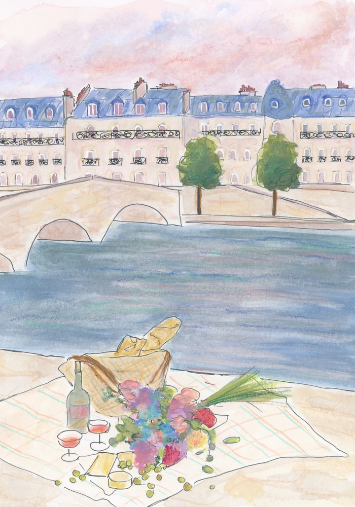 Pique-nique parisien au bord de la Seine - Katharina Puritscher