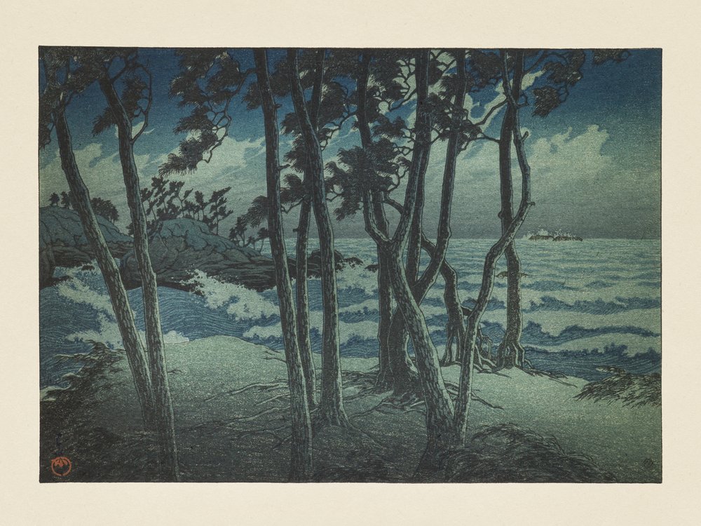 Hinomisaki, Izumo, extrait de la série « Souvenirs de voyages, troisième série » - Kawase Hasui