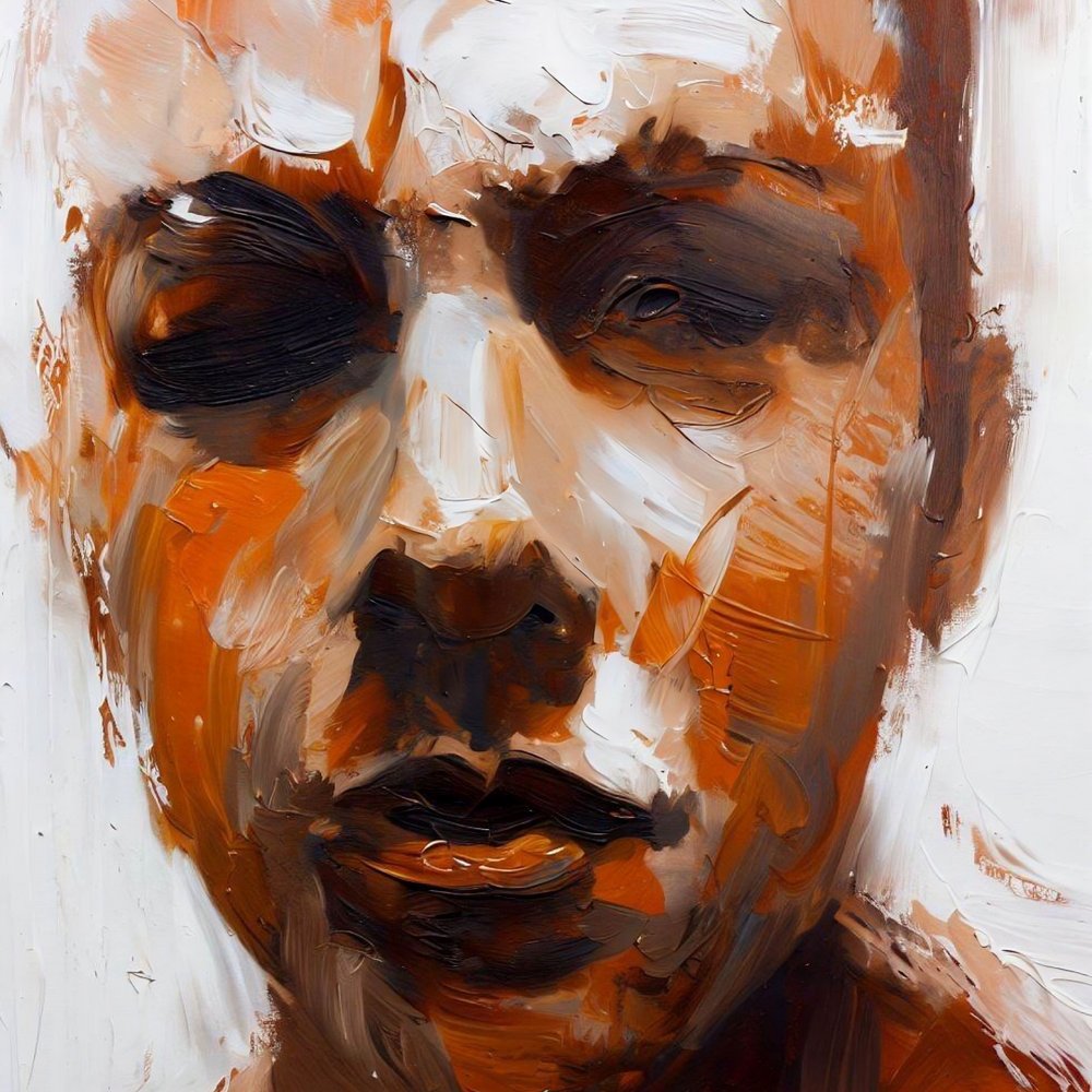Portrait abstrait chaleureux - Kiarra B
