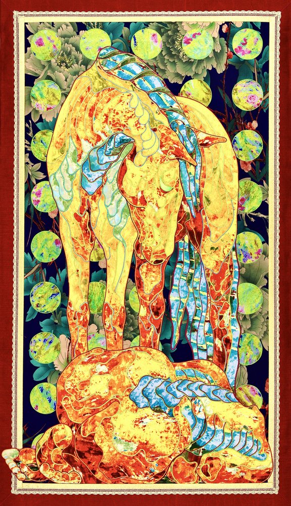 Cheval squelettique aux couleurs vives - Kostyantin Malginov