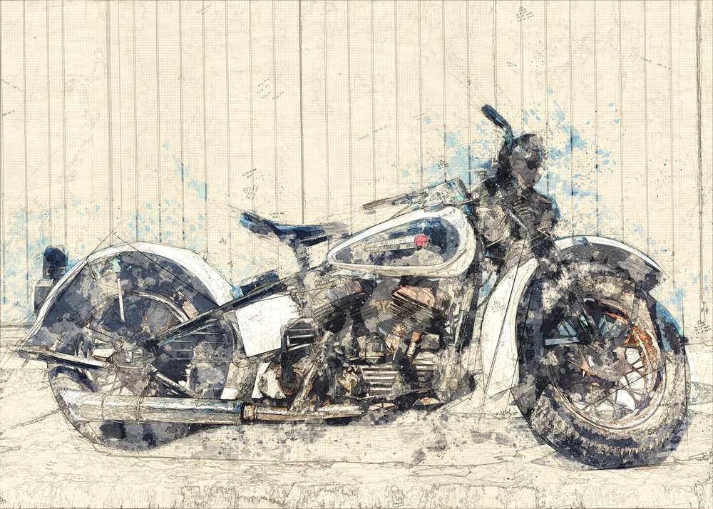 Art de la moto classique - Lembayung senja studio [Vintage Poster]