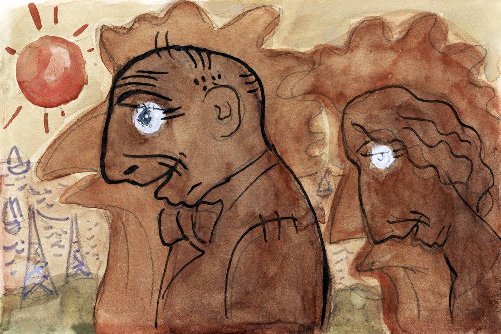 Caricature de Leo Gestel et de son épouse (vers 1891–1941) par Leo Gestel - Leo Gestel