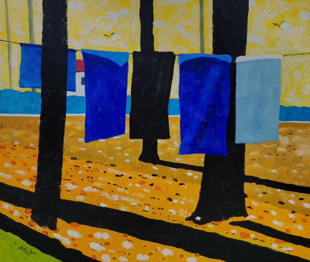 Journée de la corde à linge ensoleillée - Lesley Giles