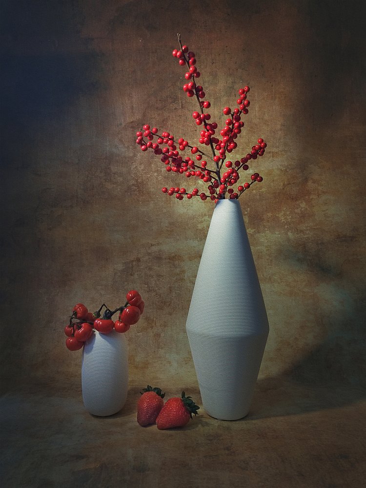 Nature morte aux baies rouges - Liu Xing