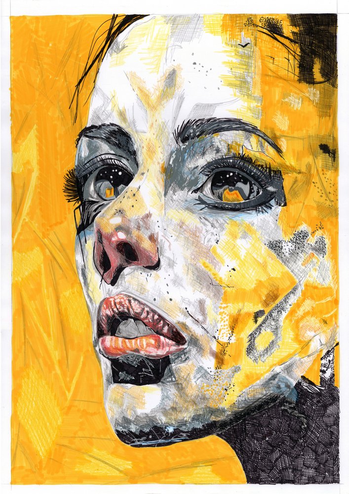 Portrait jaune expressif - Loretta Van Der Westhuizen