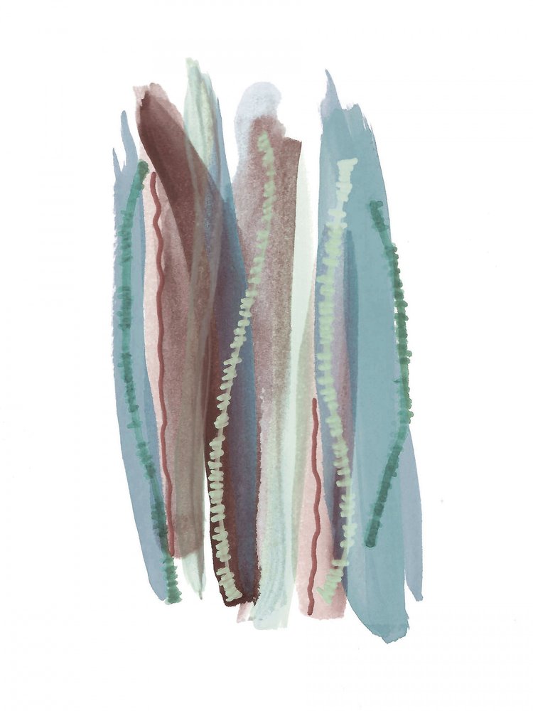 Traits abstraits aux tons terreux - Lori Ann Folz