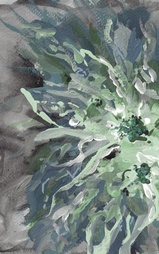 Flore abstraite verte - Lori Ann Folz