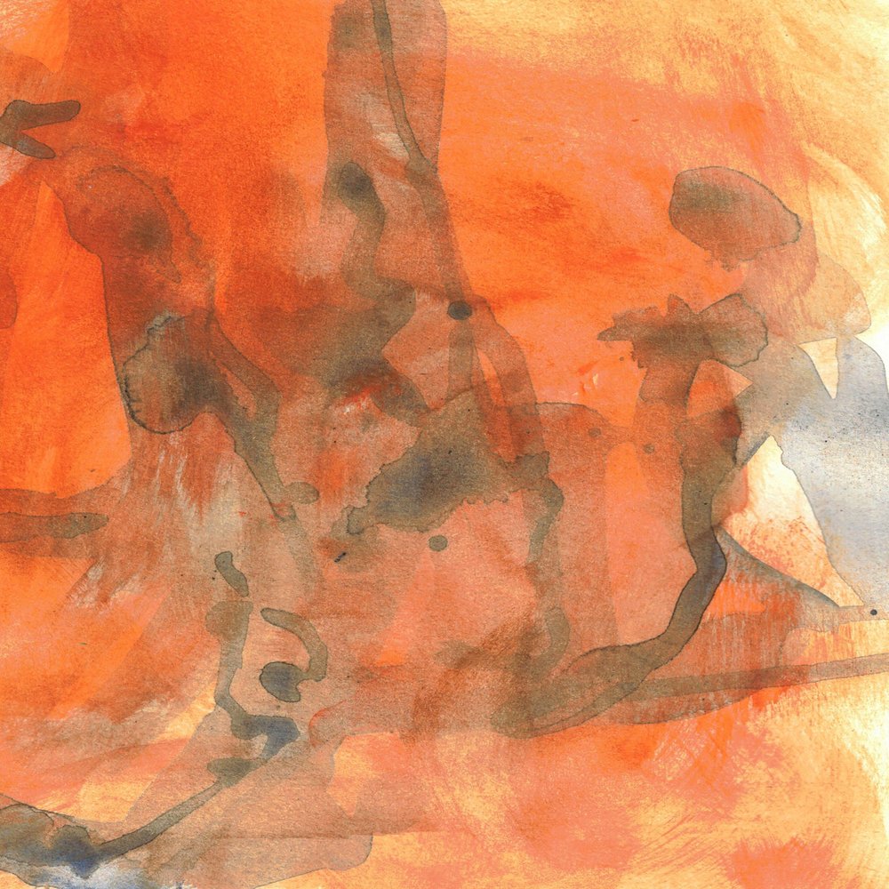 Abstrait fluide orange - Lori Ann Folz