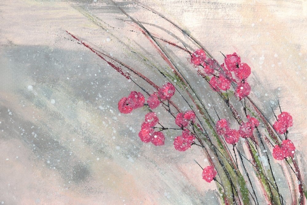 Baies roses enneigées - Lori Ann Folz