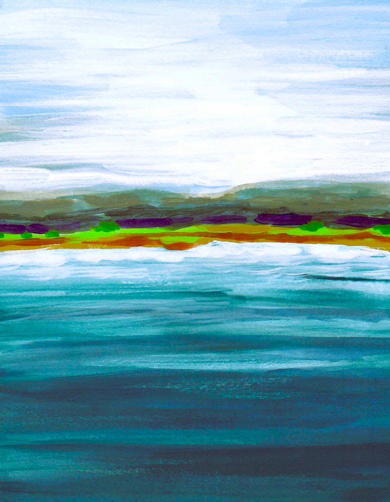 Horizon lacustre éclatant - Lori Ann Folz