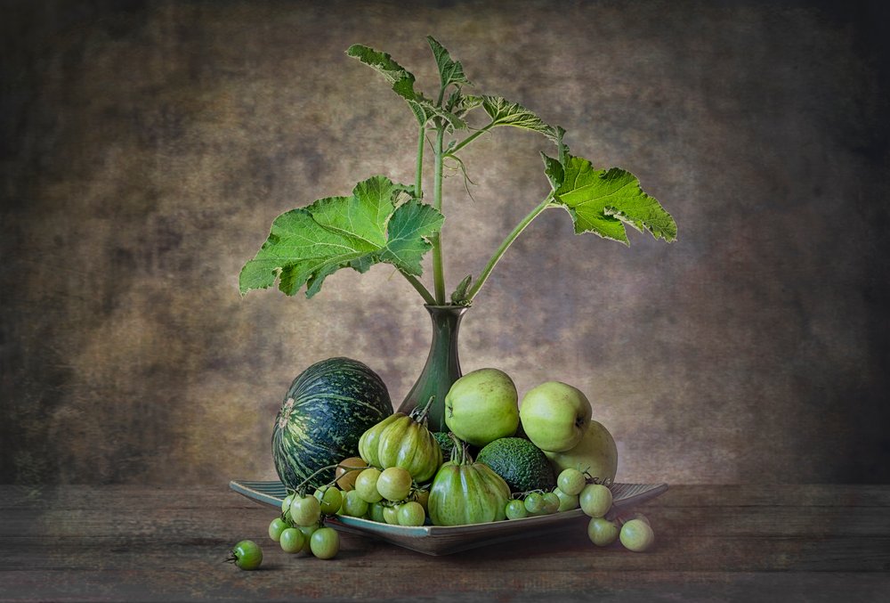 Nature morte aux verts abondants - Lydia Jacobs