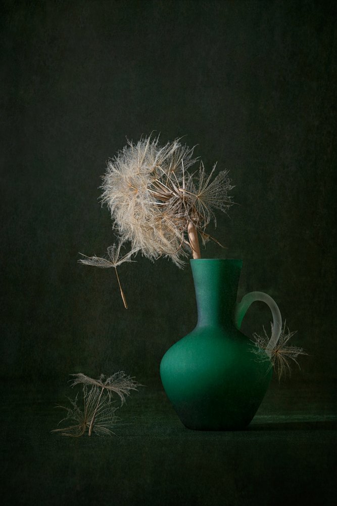 Vase vert « Graines de pissenlit » - Lydia Jacobs
