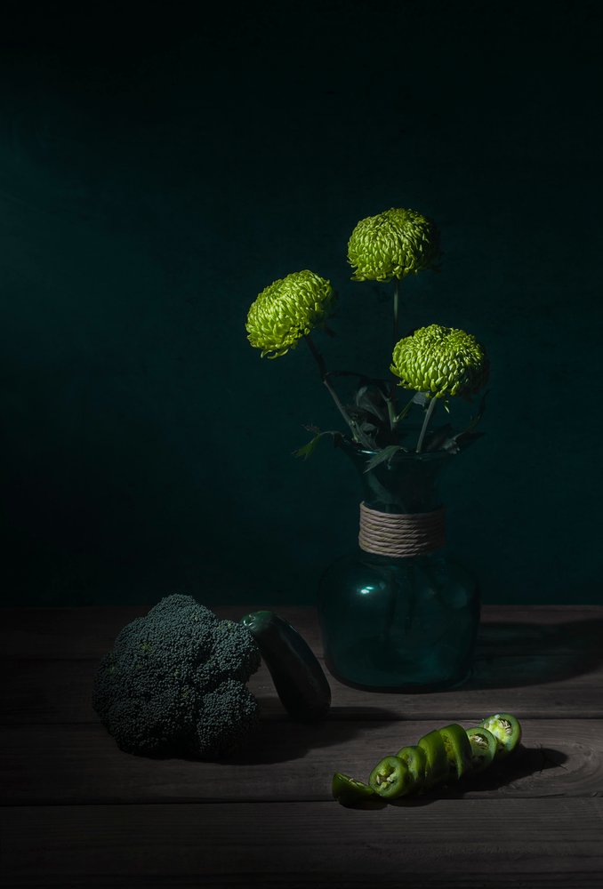 Nature morte vert foncé - Lydia Jacobs