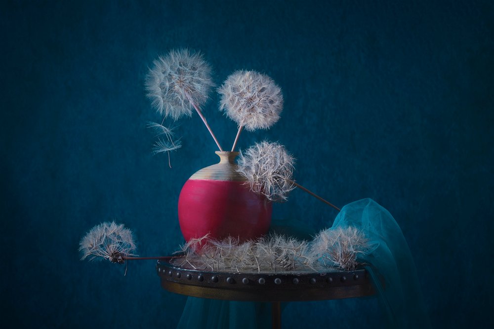 Nature morte onirique au pissenlit - Lydia Jacobs
