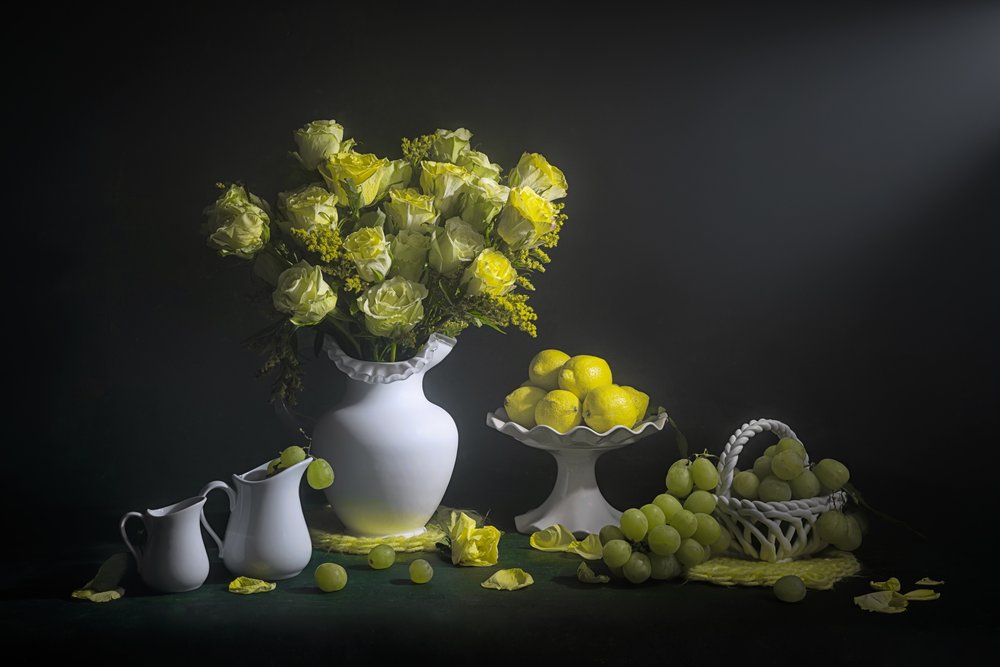 Nature morte aux légumes verts frais - Lydia Jacobs