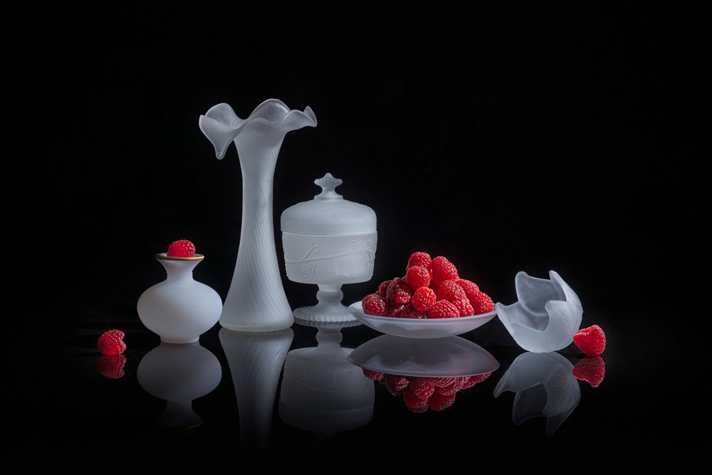 Verre dépoli « Baies rouges » - Lydia Jacobs