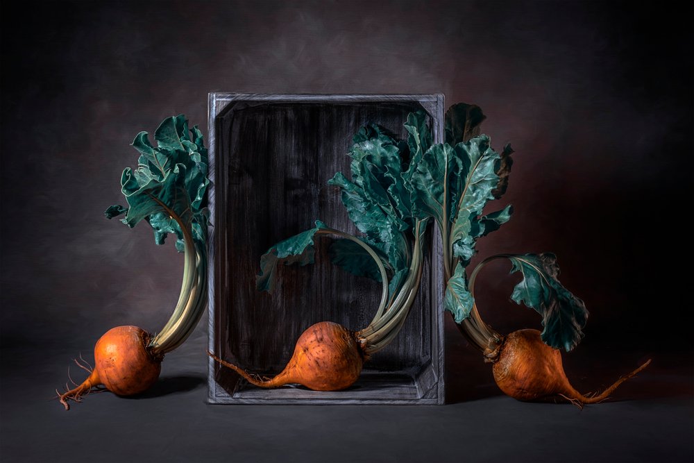 Nature morte rustique aux betteraves dorées - Lydia Jacobs