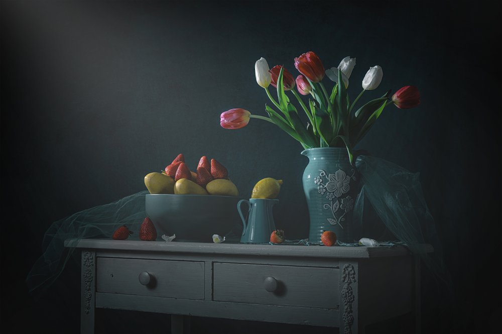 Tulipes et citrons mélancoliques - Lydia Jacobs