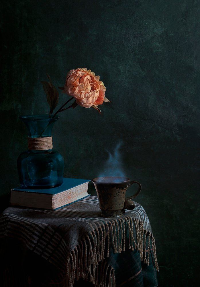 Pivoine et tasse fumante - Lydia Jacobs