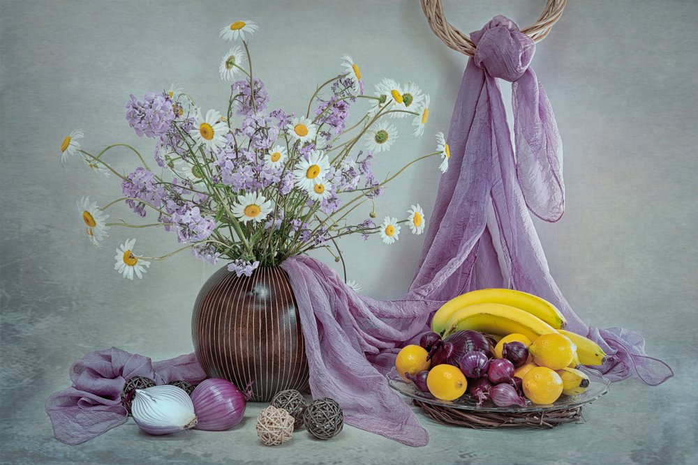Nature morte florale violette - Lydia Jacobs