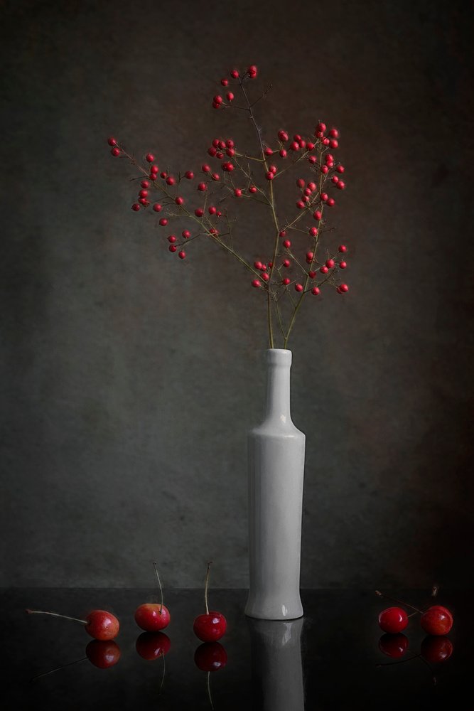Nature morte aux baies rouges - Lydia Jacobs