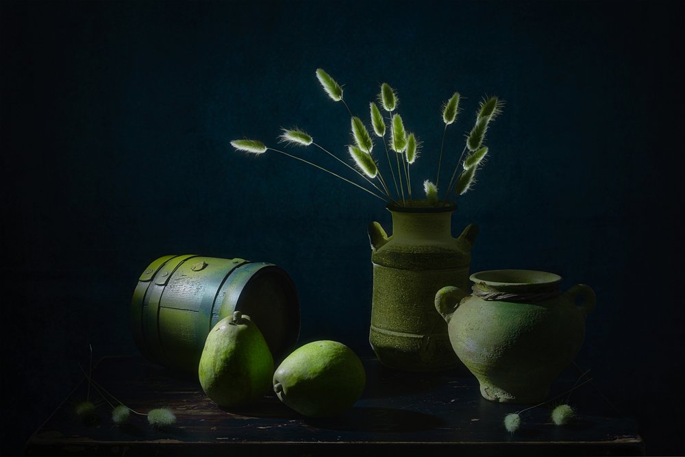 Nature morte rustique verte - Lydia Jacobs
