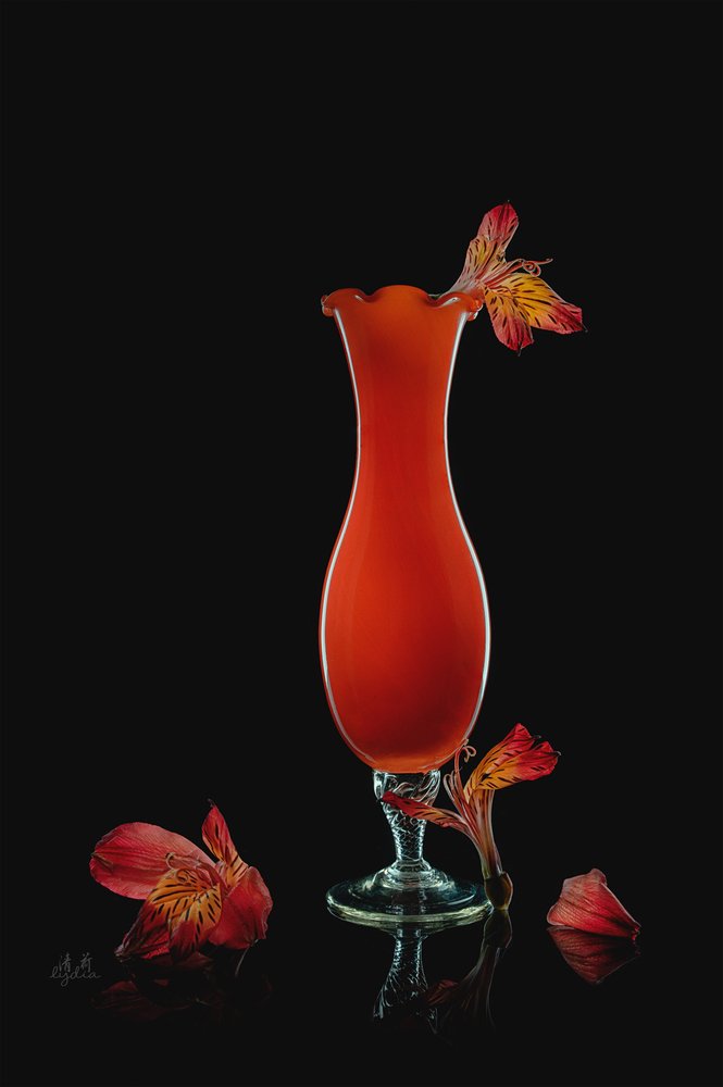 Nature morte aux alstroémères aux couleurs vives - Lydia Jacobs