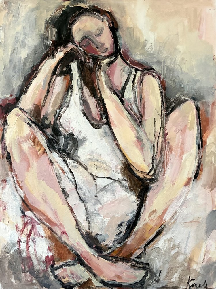 Femme assise, pensive - Magdalena  Krzak