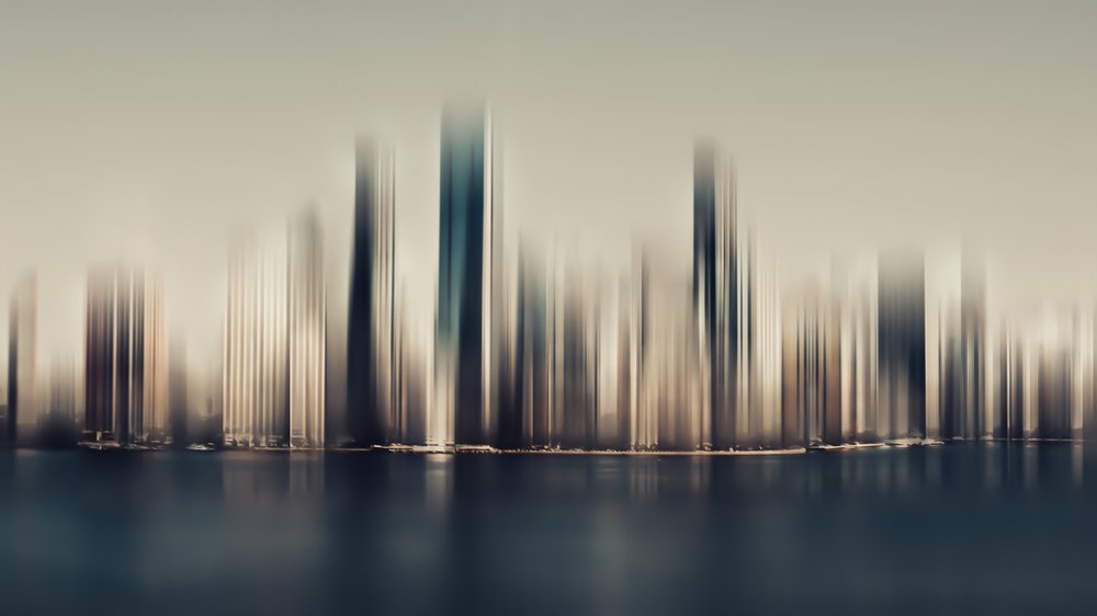Réflexion abstraite sur un paysage urbain - Marcus Hennen