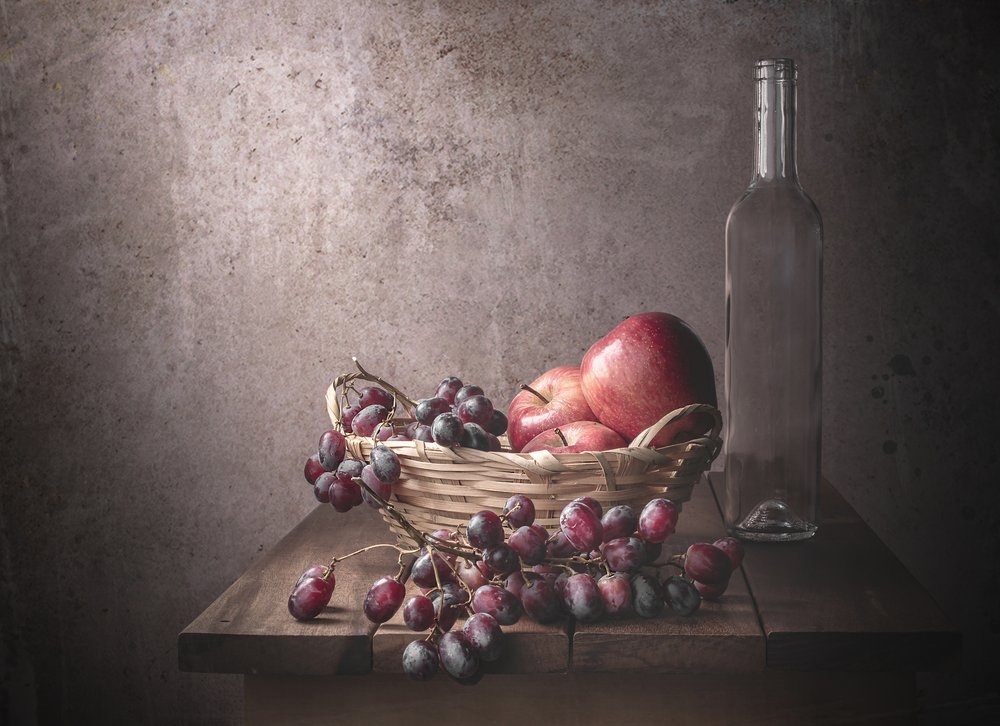 Nature morte aux raisins et aux pommes - Margareth Perfoncio