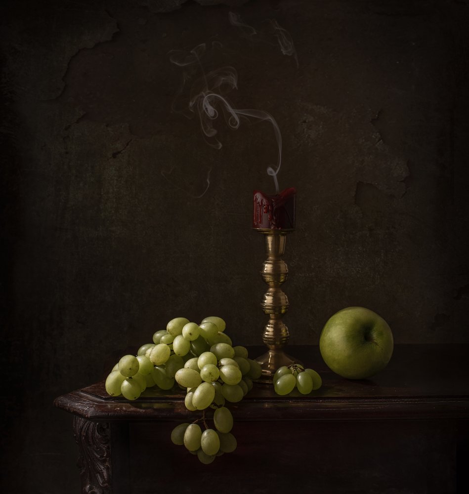 Raisins et bougie - Margareth Perfoncio