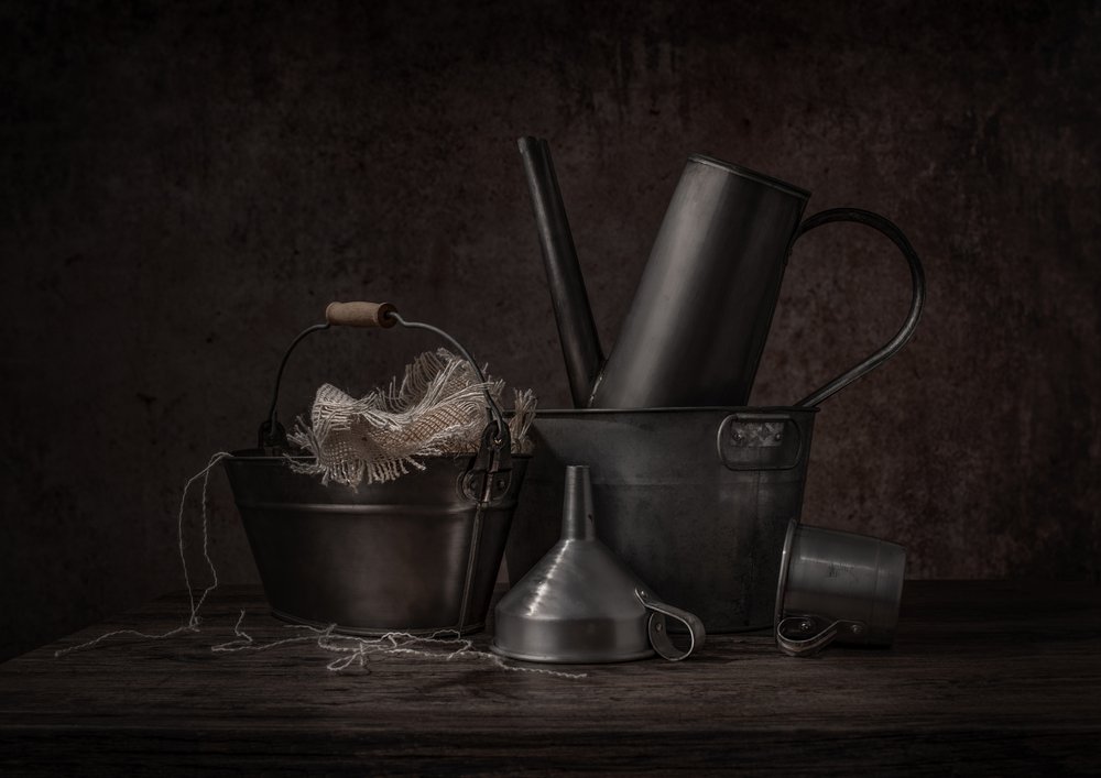 Nature morte rustique en métal - Margareth Perfoncio