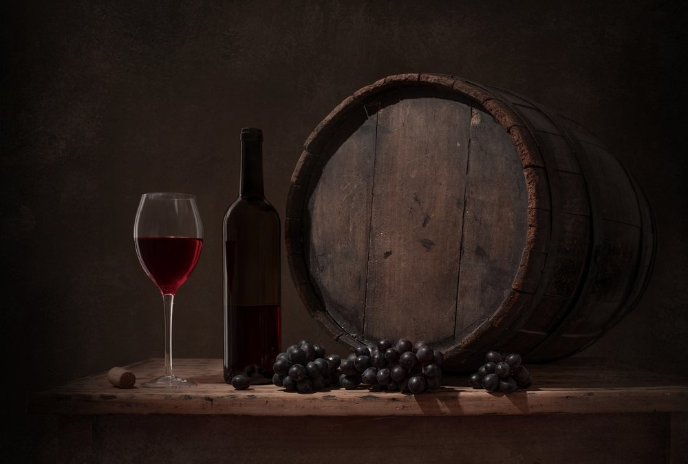 Nature morte rustique avec du vin - Margareth Perfoncio
