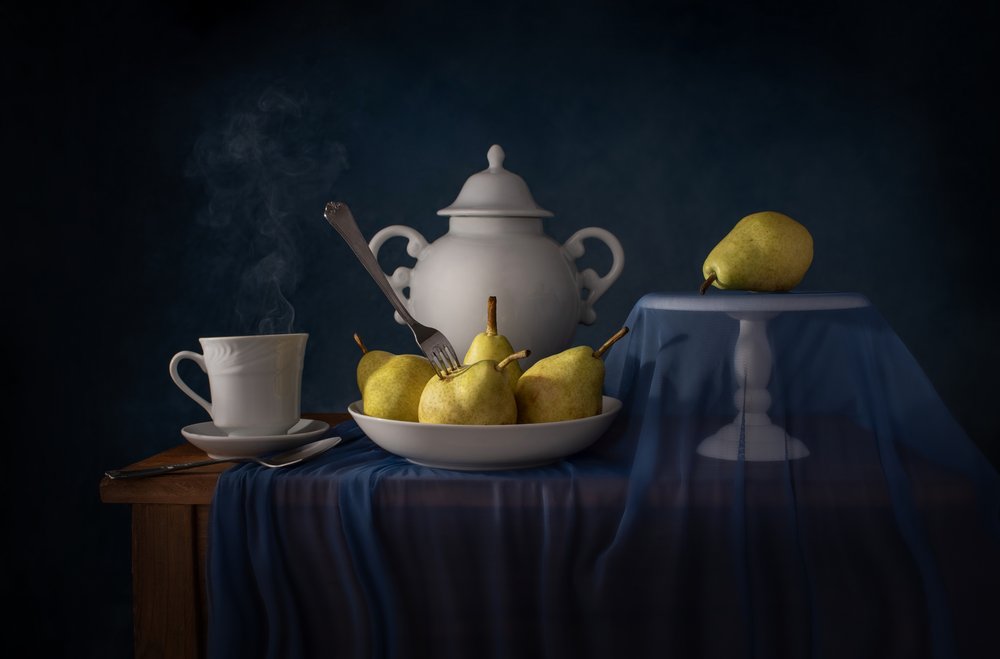 Thé et poires à la vapeur - Margareth Perfoncio