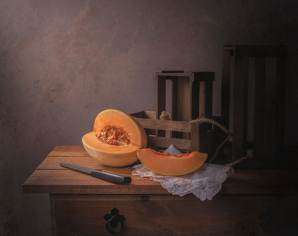 Nature morte au cantaloup chaud - Margareth Perfoncio