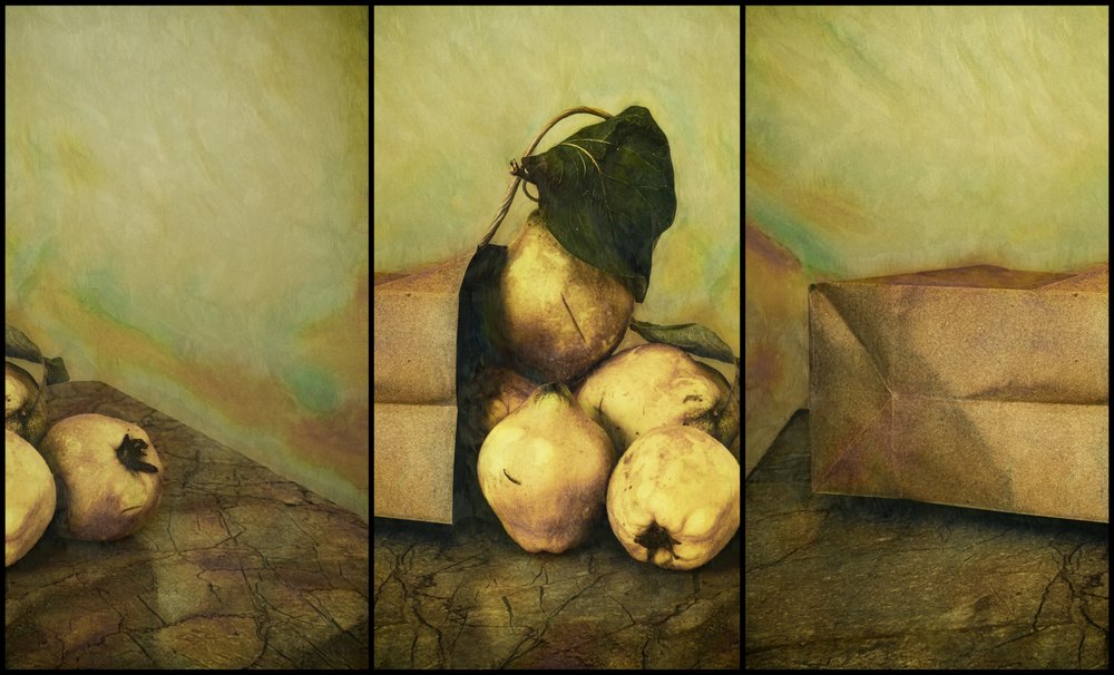 Nature morte rustique au coing - Marie-anne Stas