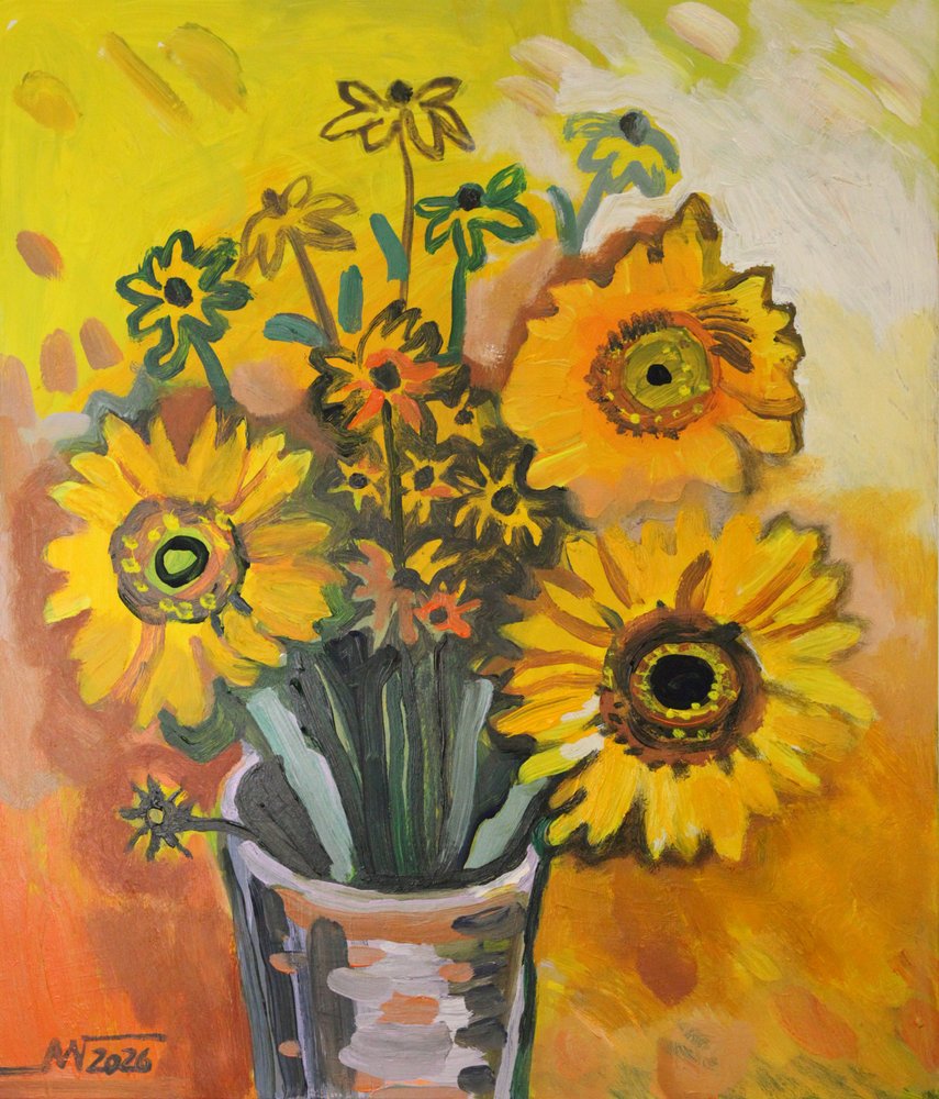 Bouquet de tournesols ensoleillé - Marina Gorkaeva
