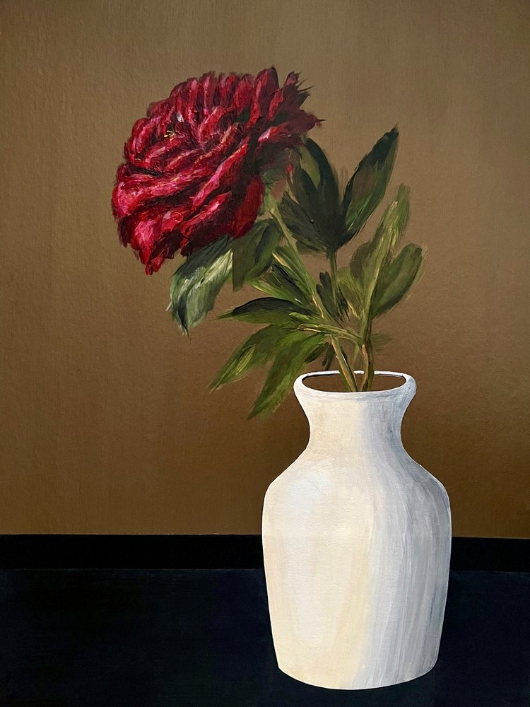 Nature morte à la pivoine rouge - Marina Kozyr