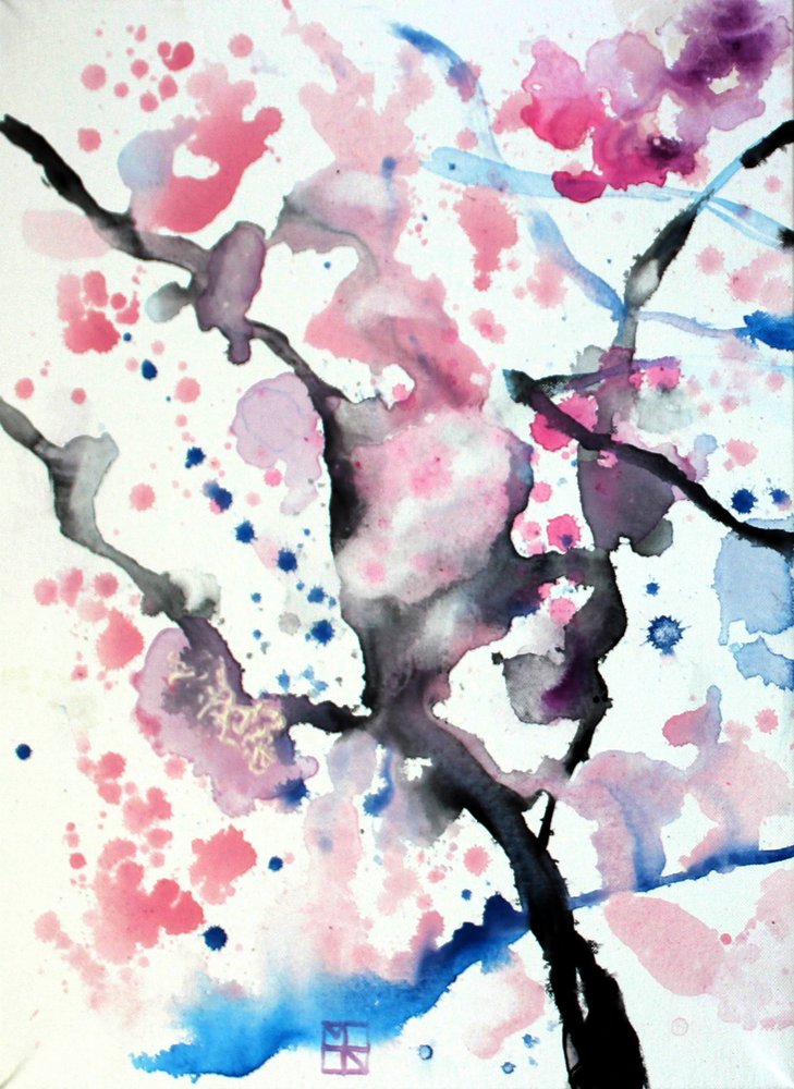 Fleurs de cerisier abstraites - Marina Nelson