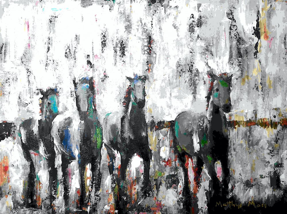 Chevaux au galop - Matthys Moss