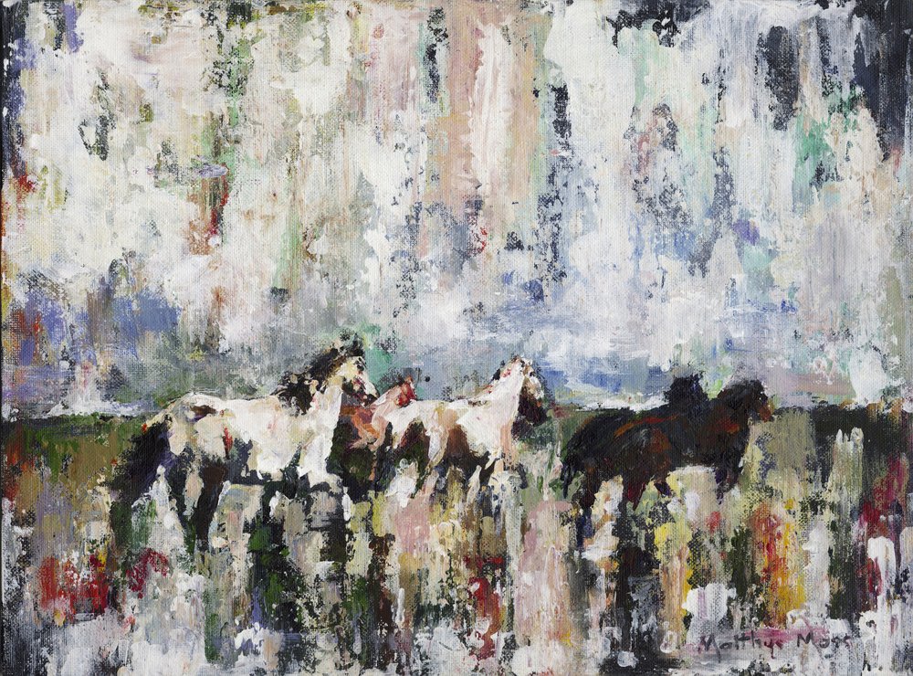 Chevaux abstraits pleins de vie - Matthys Moss