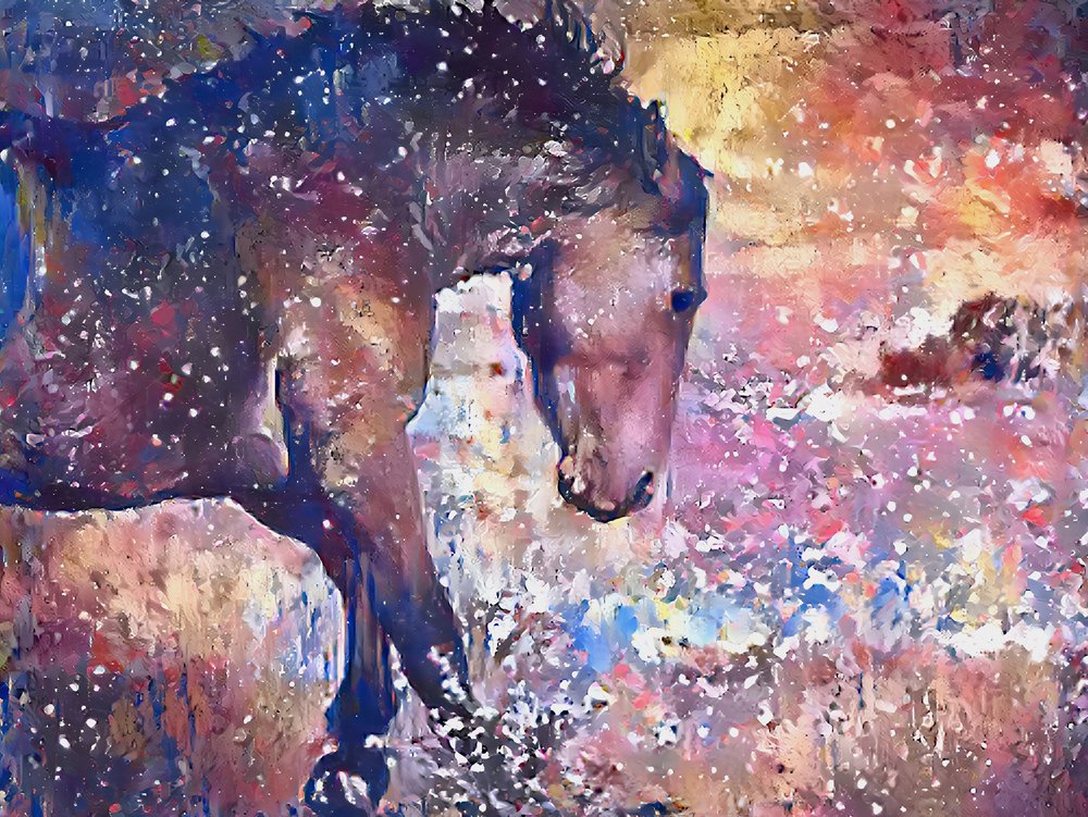 Éclaboussure de cheval aux couleurs vives - Matthys Moss