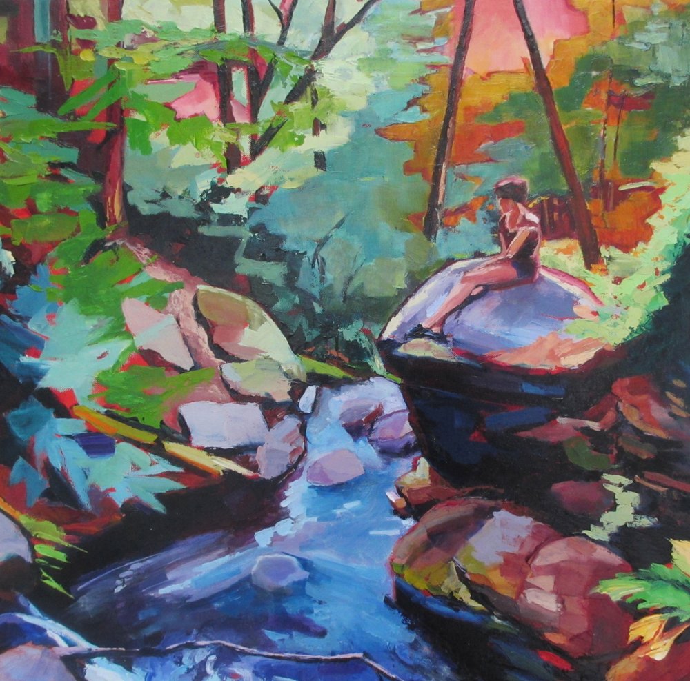Ruisseau forestier propice à la contemplation - Maxine Shore