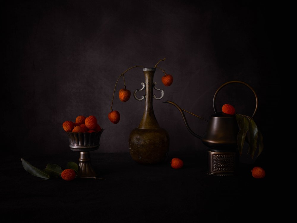 Nature morte rustique aux baies - May G