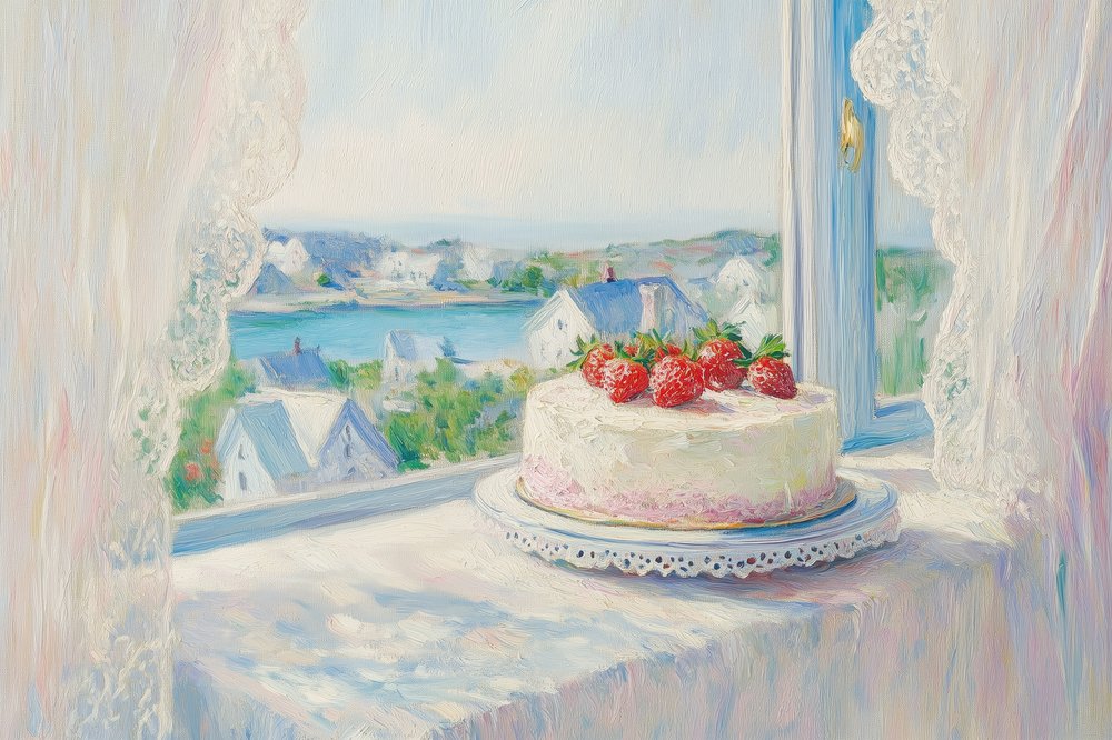 Gâteau aux fraises – Ambiance estivale - Melloi Art Prints