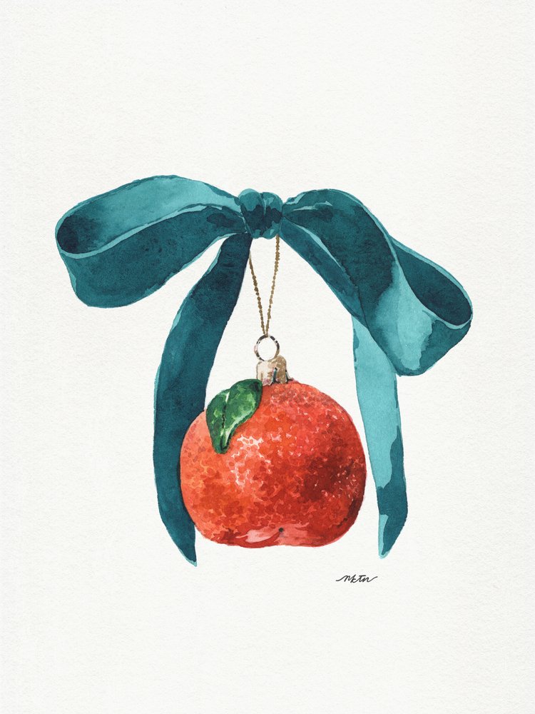 Ornement festif couleur mandarine - NKTN