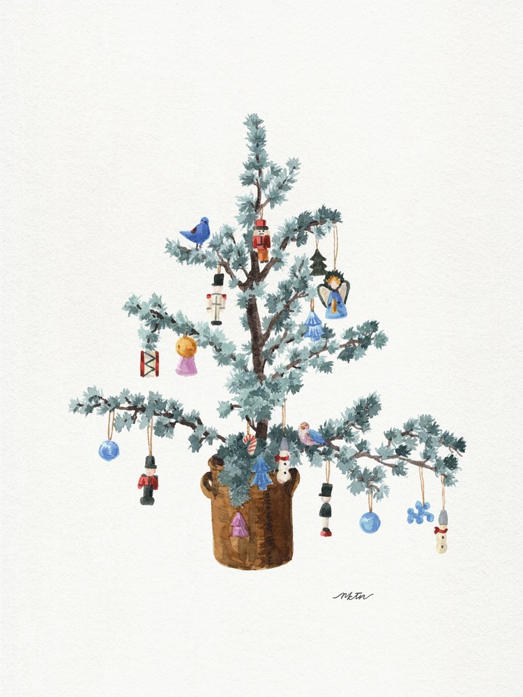 Sapin de Noël festif en pot - NKTN